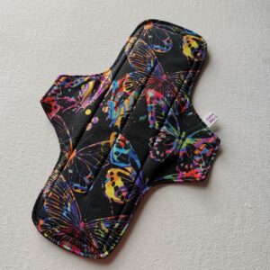 Stoffbinde "Black Butterfly Jersey BIO" (ca.24cm und PUL)