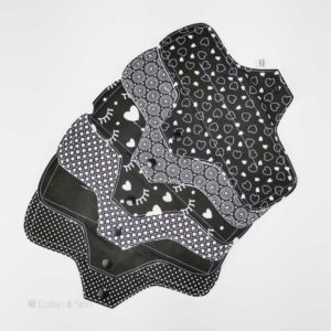 Stoffbinde "6er Set Black" (ca. 24cm mit PUL)