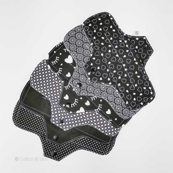 Stoffbinde "6er Set Black" (ca. 24cm mit PUL)