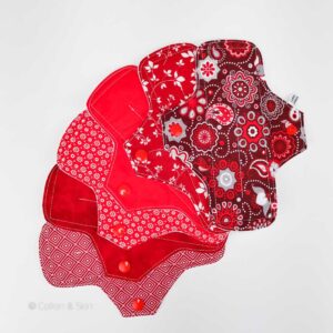 Stoffbinde "6er Set Red" (ca. 20cm mit PUL)