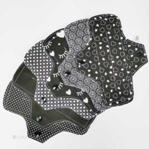 Stoffbinde "6er Set Black" (ca. 20cm mit PUL)