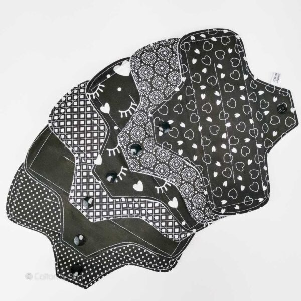 Stoffbinde "6er Set Black" (ca. 20cm mit PUL)