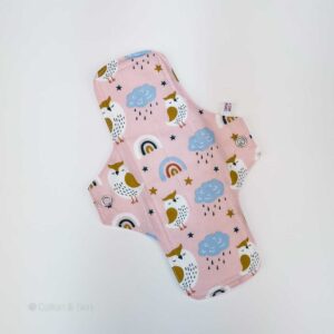 Stoffbinde "Eule Rosa BIO" (ca.24cm und PUL)