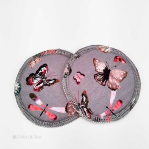 Stilleinlagen "Schmetterlinge Grau BIO" (ca. 12cm Durchmesser)