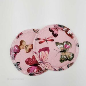 Stilleinlagen "Schmetterlinge Rosa BIO" (ca. 12cm Durchmesser)