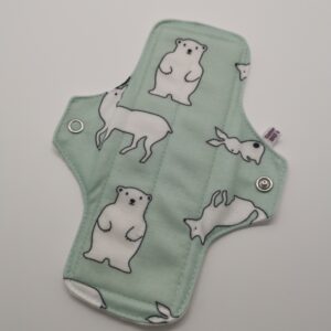 Stoffbinde "Tiere auf Minze Jersey BIO" (ca.20cm und PUL)