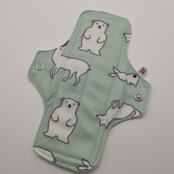 Stoffbinde "Tiere auf Minze Jersey BIO" (ca.20cm und PUL)