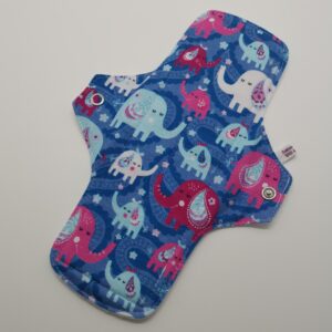Stoffbinde "Elefant Blau Jersey BIO" (ca.24cm und PUL)