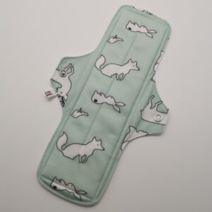 Stoffbinde "Tiere auf Minze Bio Jersey" (ca. 28cm mit PUL)
