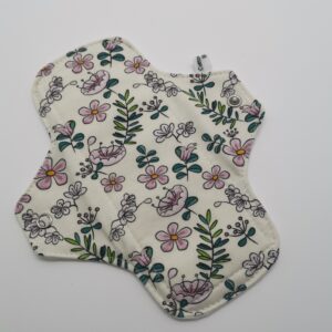 Slipeinlage "Blumen Weiß Jersey BIO" (ca.18cm)