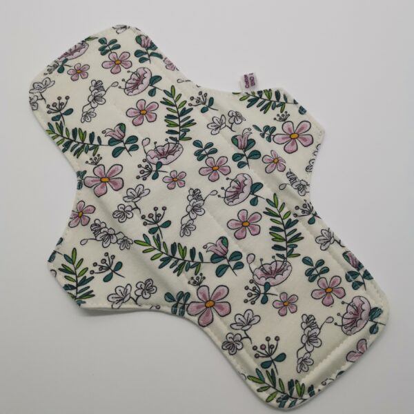 Stoffbinde "Blumen Weiss Jersey BIO" (ca.24cm und PUL)