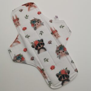 Stoffbinde "Tiere Weiss Jersey BIO" (ca.24cm und PUL)