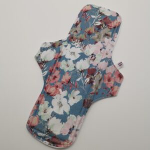 Stoffbinde "Blumen Hellblau Bio Jersey" (ca. 28cm mit PUL)