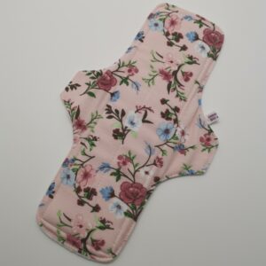 Stoffbinde "Blumen Rosé Bio Jersey" (ca. 28cm mit PUL)