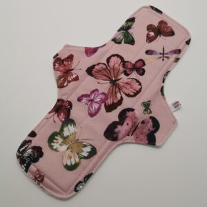 Stoffbinde "Schmetterling Rosé Bio Jersey" (ca. 28cm mit PUL)