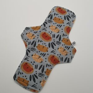 Stoffbinde "Raubkatzen Grau Bio Jersey" (ca. 28cm mit PUL)