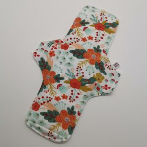 Stoffbinde "Blumen Weiß Bio Jersey" (ca. 28cm mit PUL)