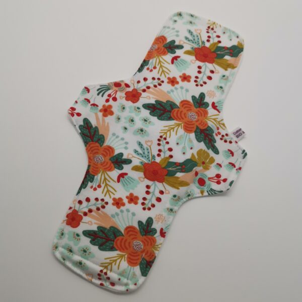Stoffbinde "Blumen Weiß Bio Jersey" (ca. 28cm mit PUL)